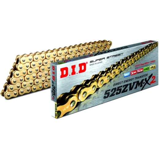 DID X RING KETTE GOLD 525ZVMX2 METRE PRO KETTENG