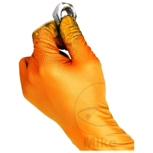 Disposable Grippaz NBR Orange Gloves Size M, 50 Pack_1