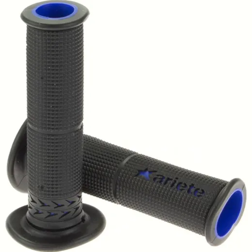 MotorradGriffgummi, Griffgummi Lenkergriffe (Paar) Estoril 120mm - offen/sw-blau