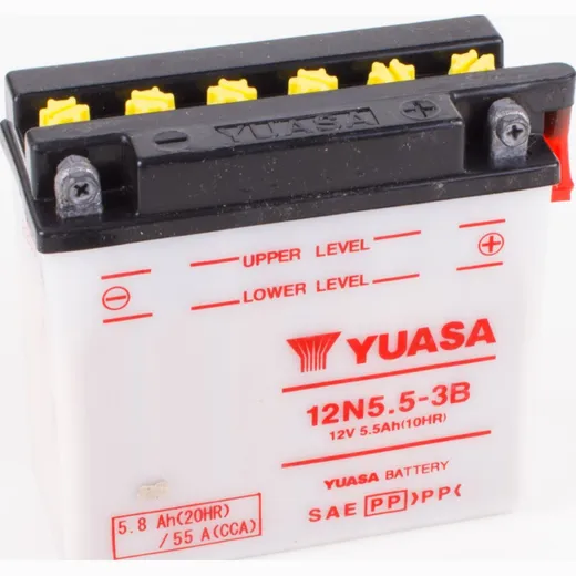 12N5.5-3B 12V/5,5AH dry-battery 138x61x131mm