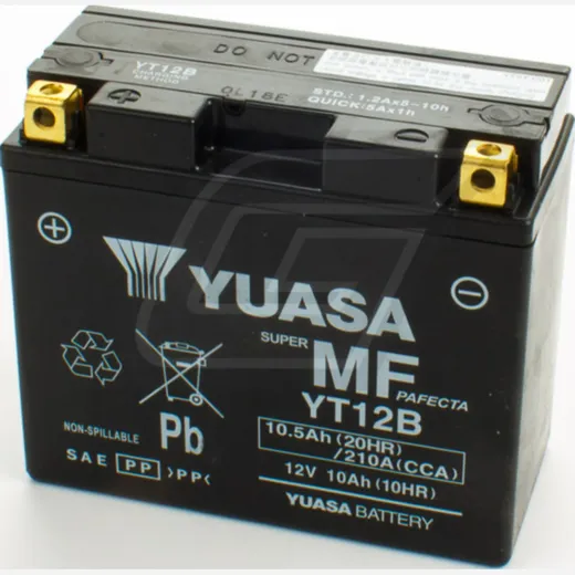 YT12B (compare YT12B-BS) 12V/10AH DIN51291 SLA-battery 150x69x130mm
