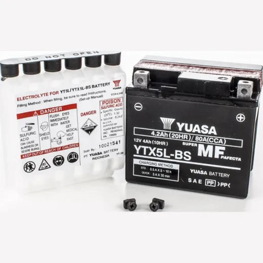 YTX5L-BS 12V/4AH DIN50412 for: AGM-battery (80CCA)