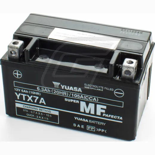 YTX7A (compare YTX7A-BS) 12V/6AH DIN50615 SLA Battery 150x87x93mm