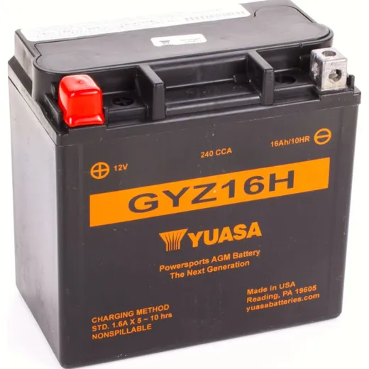 GYZ16H(WC) 12V/16AH SLA fleece battery L150xB87xH145mm
