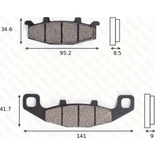 disk brake pads MCB 569 SH ABE approved