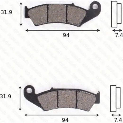 disk brake pads TRW / MCB 574 RSI not homologated