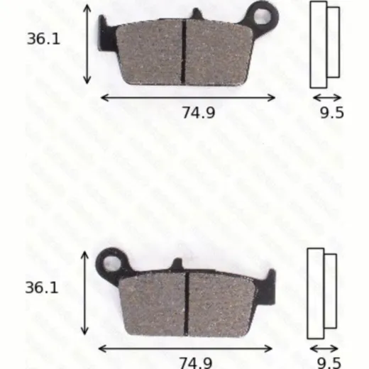 Disc brake pads MCB 575 STD homologated