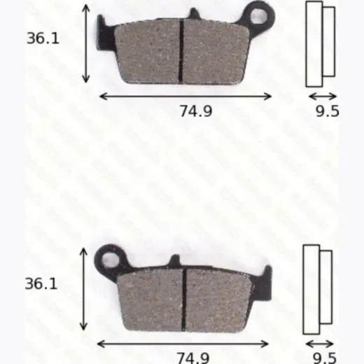 disk brake pads MCB 575 RSI not homologated