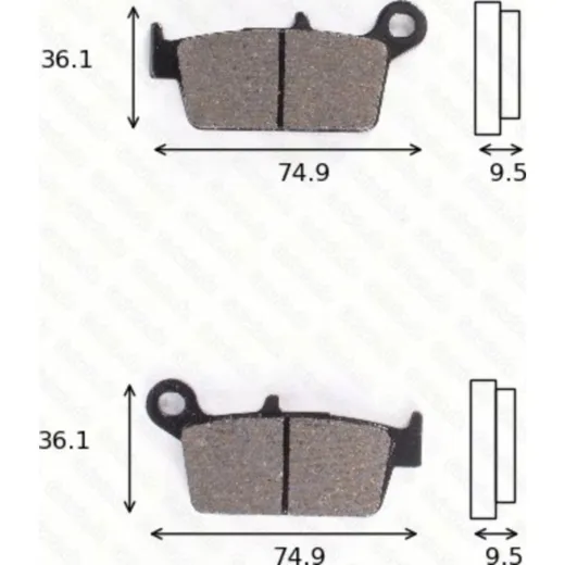 disk brake pads MCB 575 SI ABE approved