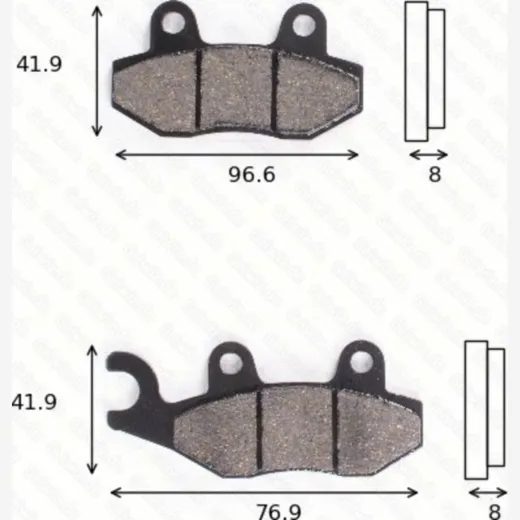 disk brake pads MCB 582 RSI not homologated