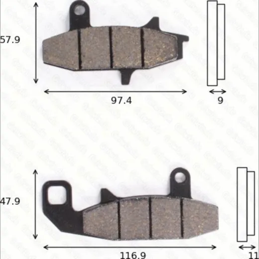 disk brake pads MCB 597 ABE approved