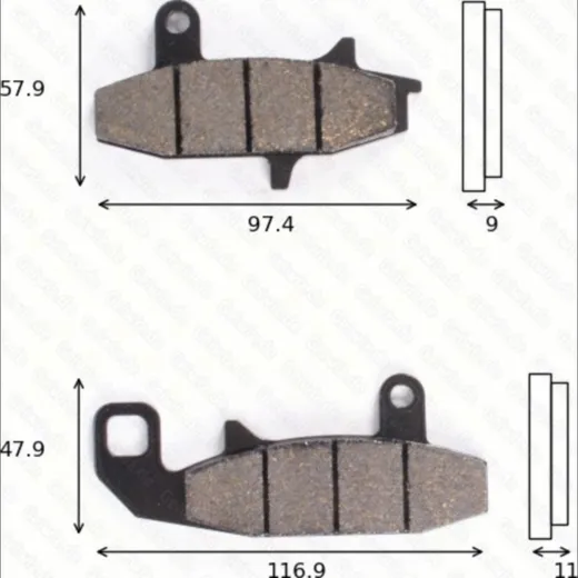 disk brake pads MCB 597 SV ABE approved
