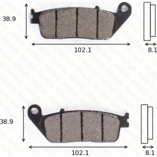 Bremsklötze Scheibenbremsbeläge MCB 598 mit ABE