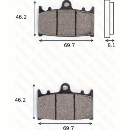 disk brake pads MCB 602 ABE approved