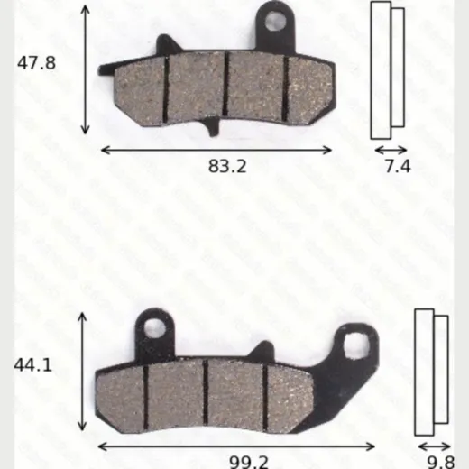 Disc brake pads MCB 612 homologated