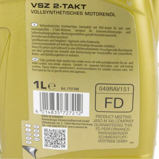 VSZ Zweitaktoel vollsynthetisch 1 Liter