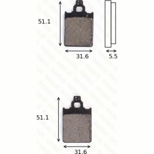 Disc brake pads MCB 651 EC homologated