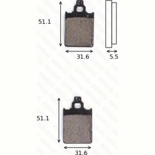 disk brake pads MCB 651 ABE approved