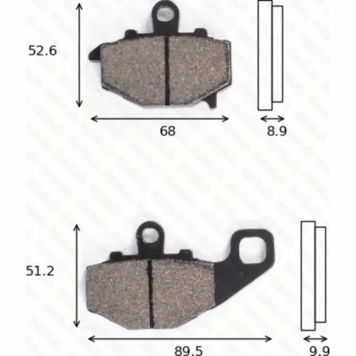 disk brake pads MCB 662 SH ABE approved