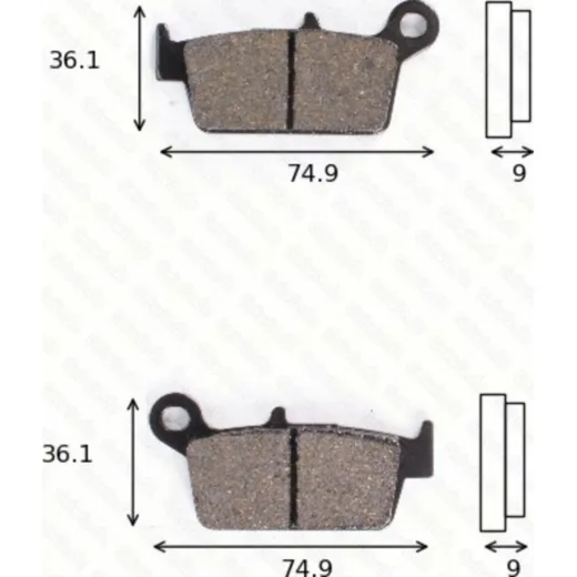 disk brake pads MCB 665 ABE approved