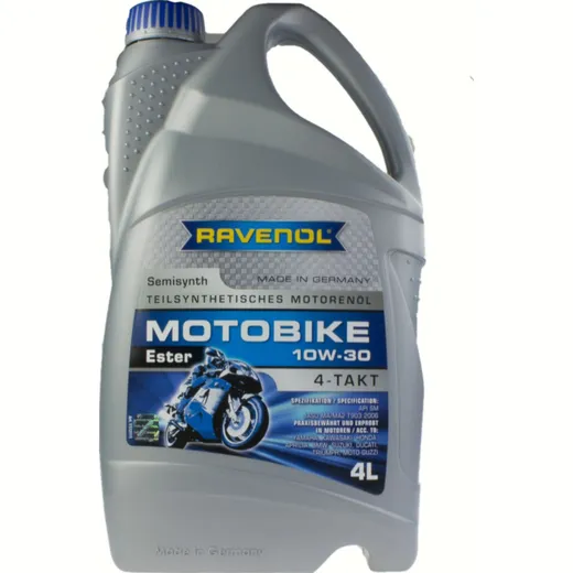10W-30 teilsynthetisches 4-Takt-Motorradöl Ester 4L.