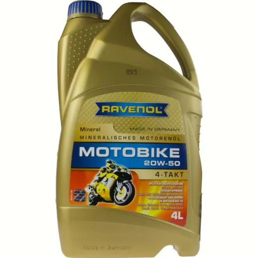 20W-50 4-stroke motorbike oil minerally 4L.