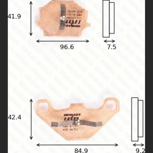 disk brake pads MCB 667 SI ABE approved