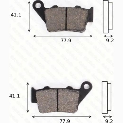 disk brake pads TRW MCB 672 RSI not homologated