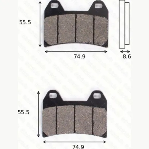 Bremsklötze Scheibenbremsbeläge MCB 683 CRQ ECE R90 homologiert