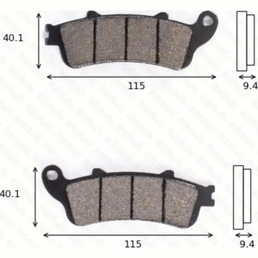 Disk brake pads MCB 693 ABE approved