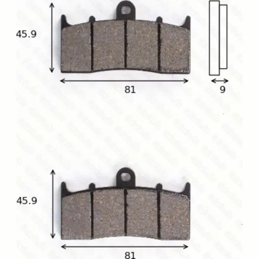 Bremsklötze Scheibenbremsbeläge MCB 736 mit ABE