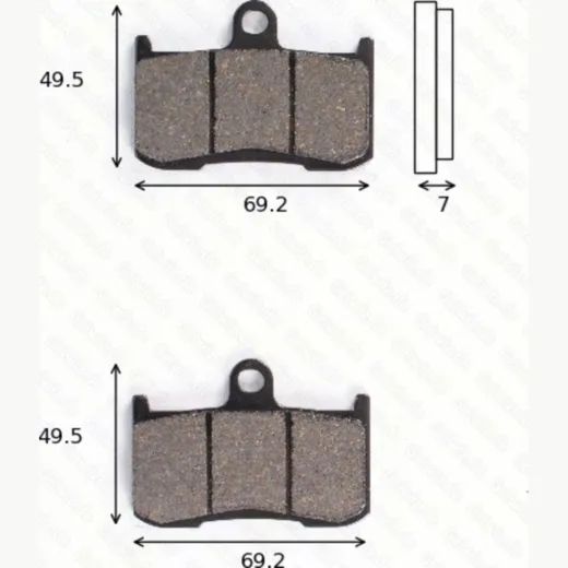 disk brake pads MCB 737 CRQ ECE R90 homologated