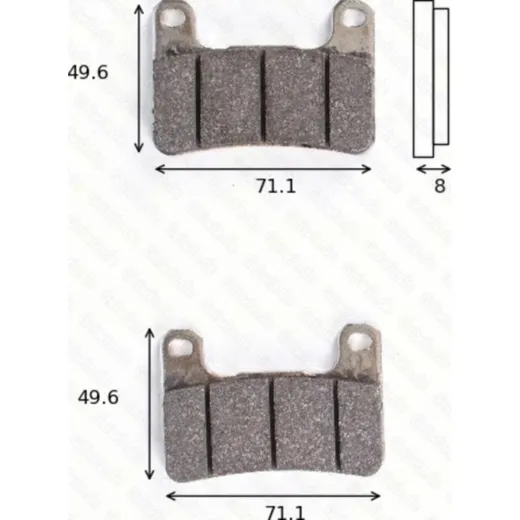 disk brake pads MCB 752 CRQ ECE R90 homologated