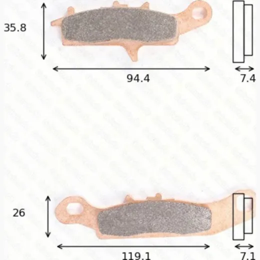 disk brake pads MCB 757RSI ABE approved