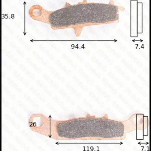 Bremsklötze Scheibenbremsbeläge MCB 758SI mit ABE