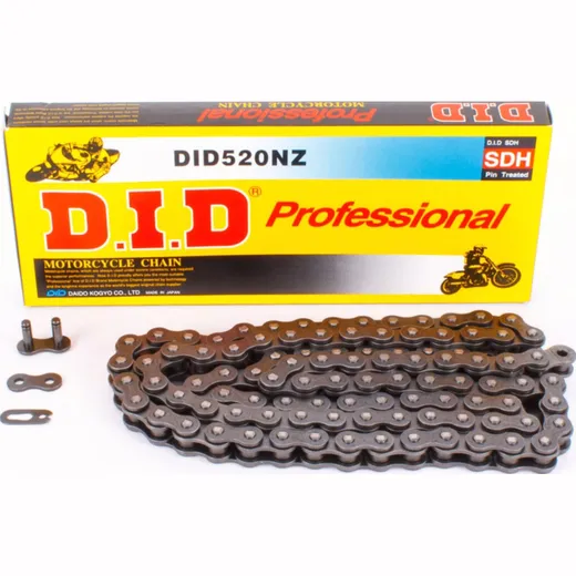 D.I.D reinforced chain NZ, 520, 102 with clip lock / usable for offroad drive up to 74kW (100HP) / up to 1000cc