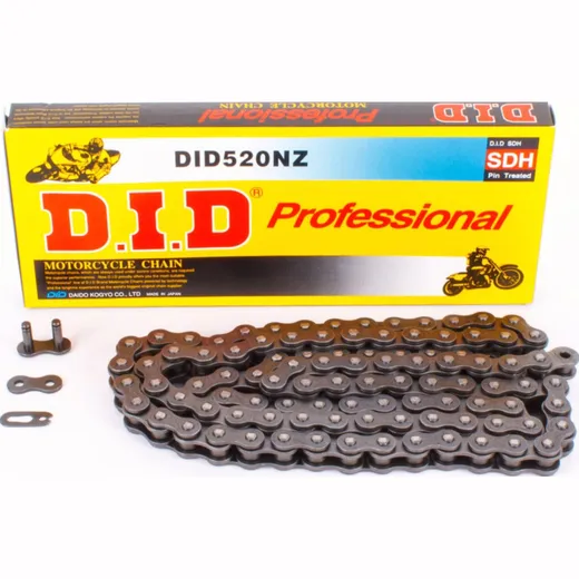 D.I.D reinforced chain NZ, 520, 104 with clip lock / usable for offroad drive up to 74kW (100HP) / up to 1000cc