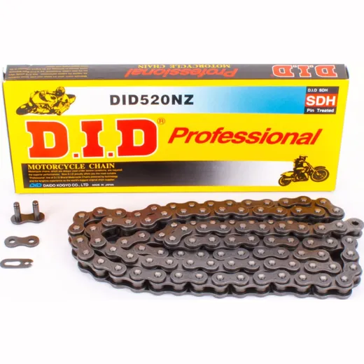 D.I.D reinforced chain NZ, 520, 120 with clip lock / usable for offroad drive up to 74kW (100HP) / up to 1000cc