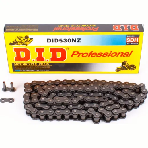 D.I.D chain reinforced chain NZ, 530, 114 with rivet lock / usable up to 110kW (150HP) / up to 1000cc