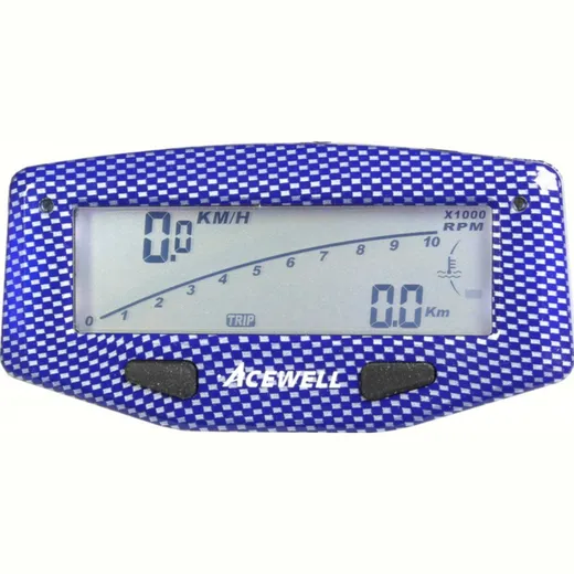 ACE-1600 speedometer, tachometer, temperature and fuel gauges, carbon blue