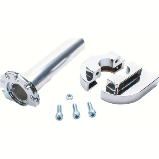 quick action throttle / throttle tube kit chrome - universal