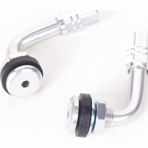 tire valve set 90° bent - silver Ø 11,3 mm