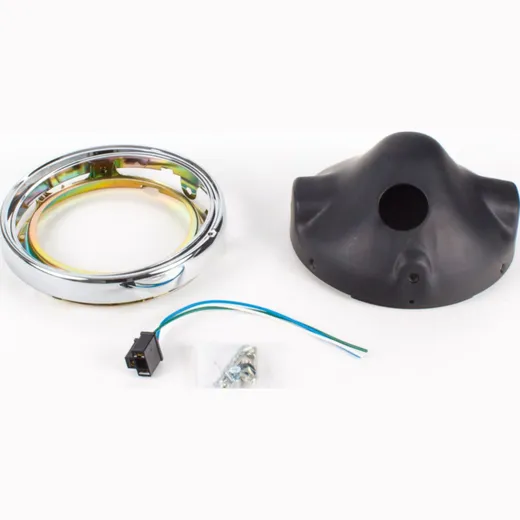 Head lamp cases black 7" universal