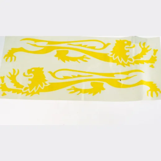 Sticker (foil) Lion 30cm, yellow 2St.