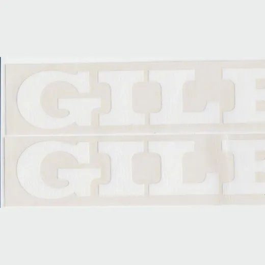 sticker white (foil) for: Gilera 20x4cm 2 pc