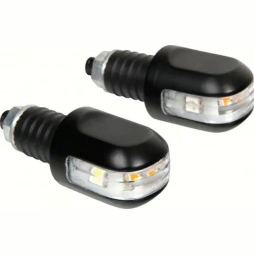 LED-lighted bar ends, indicator and position light 12V - Black