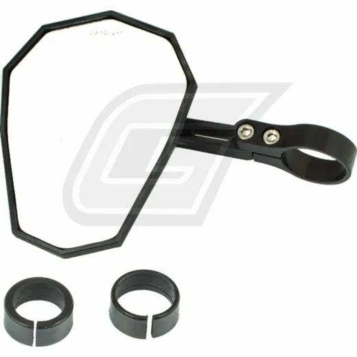 Handlebar end mirror STEALTH -X5, black, for 1 inch and 7/8 inch handlebars, E-approved