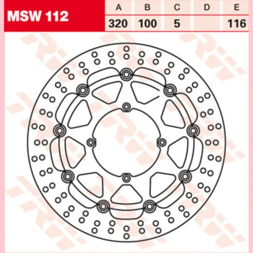 brake disc, floating MSW 112