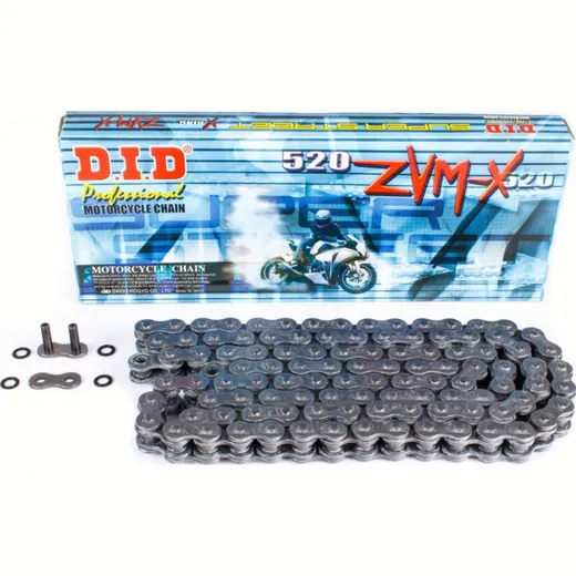 X-ring chainsuper reinforced ZVMX Black, 520, 120 with rivet lock / recommended from 88kW (120HP) / up to 1000cc