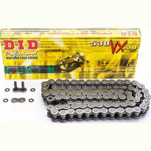 chain X-ring reinforcedVX Black, 530, 94 with rivet lock / usable up to 110kW (150HP) / up to 1000cc
